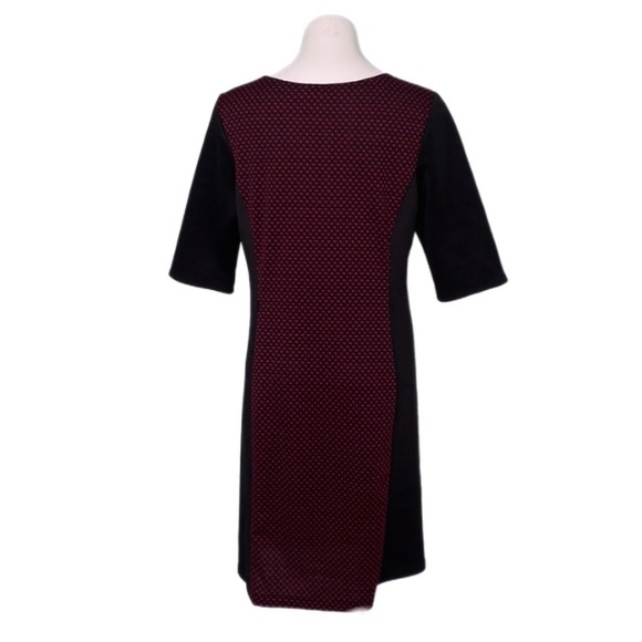 Studio Red & Black Colorblock Dress sz 16 - Picture 3 of 4